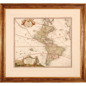 1720 HANDCOLORED HOMANN MAP TO