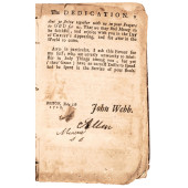 1726 COLONIAL BOSTON BOOK: "PR
