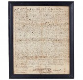 1733 COLONIAL LAND GRANTFramed