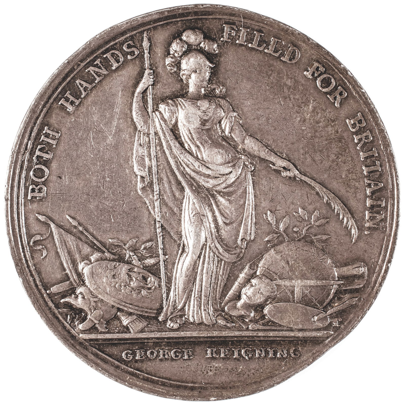 1736 GEORGE II LOTTERY SILVER PRIZE