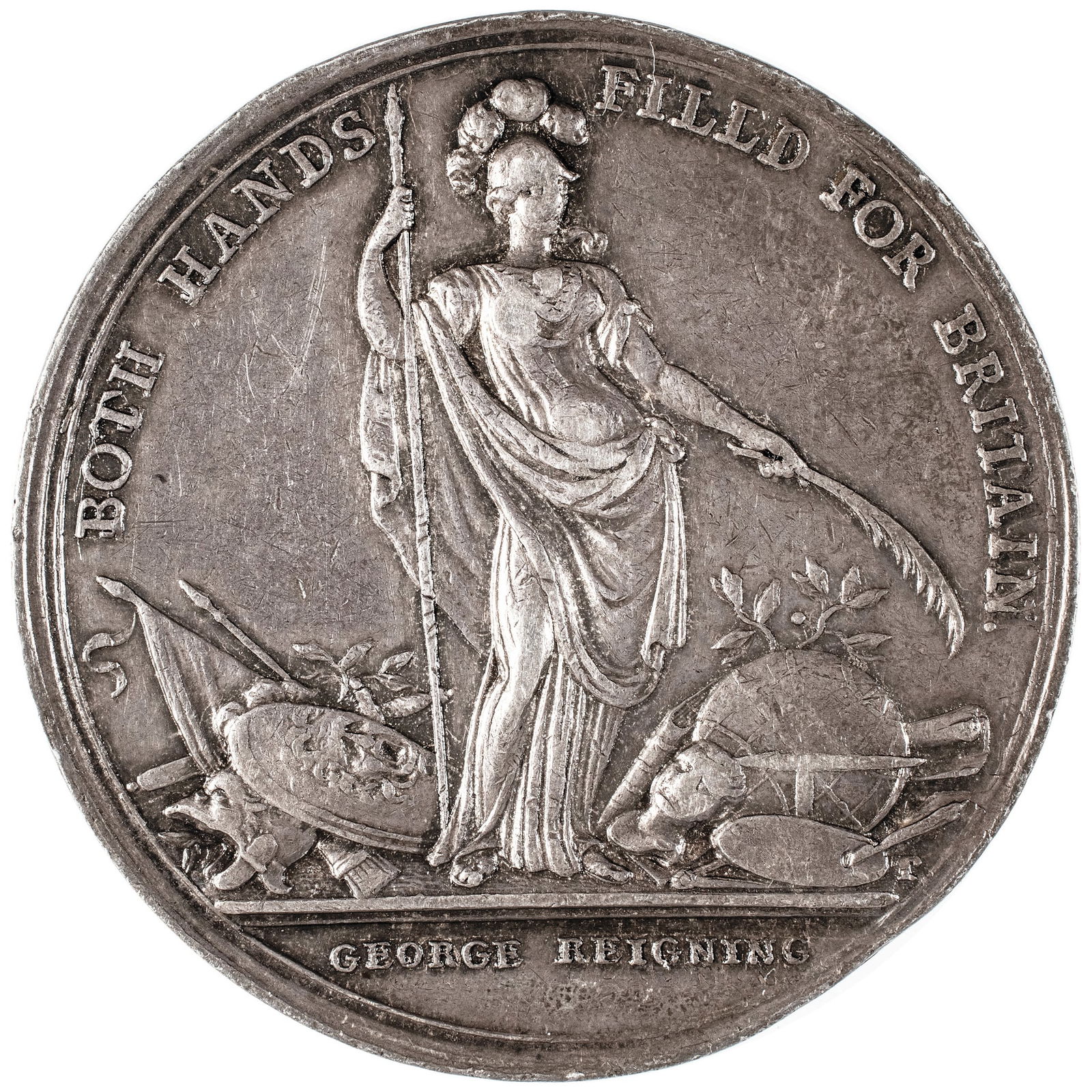 1736 GEORGE II LOTTERY SILVER PRIZE