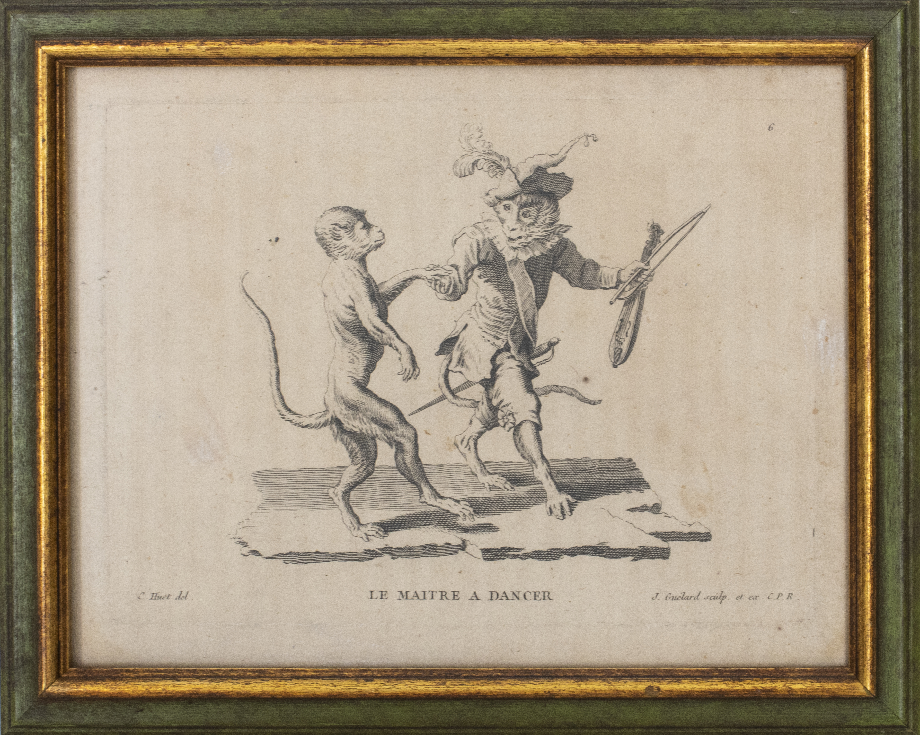 1743 C. HUET, "LE MAITRE A DANCER,"