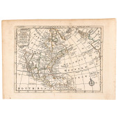1747 MAP OF NORTH AMERICAN BY
