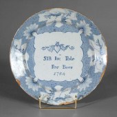 1754 Delft plate, central cart