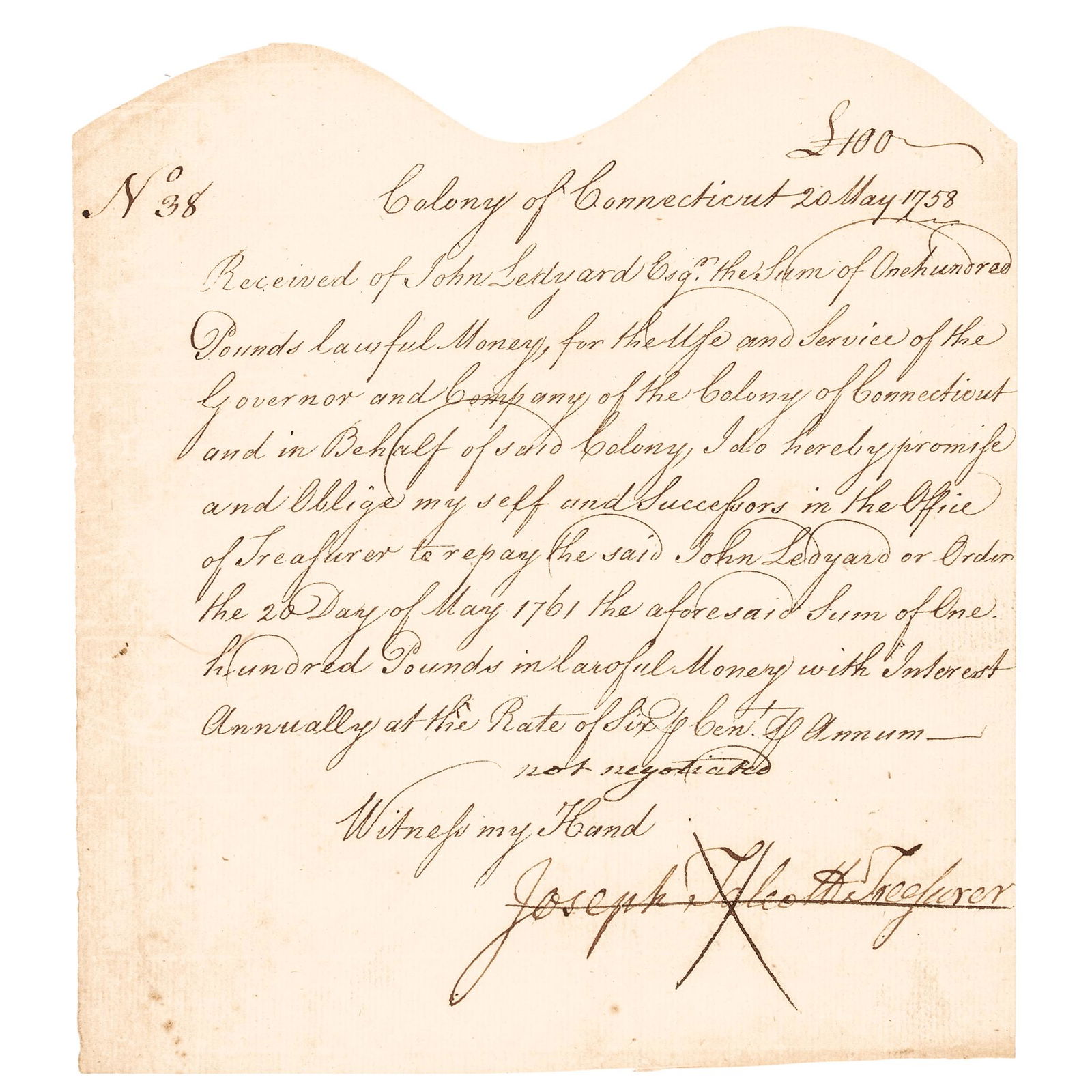 1758 RARE FRENCH + INDIAN WAR CT.