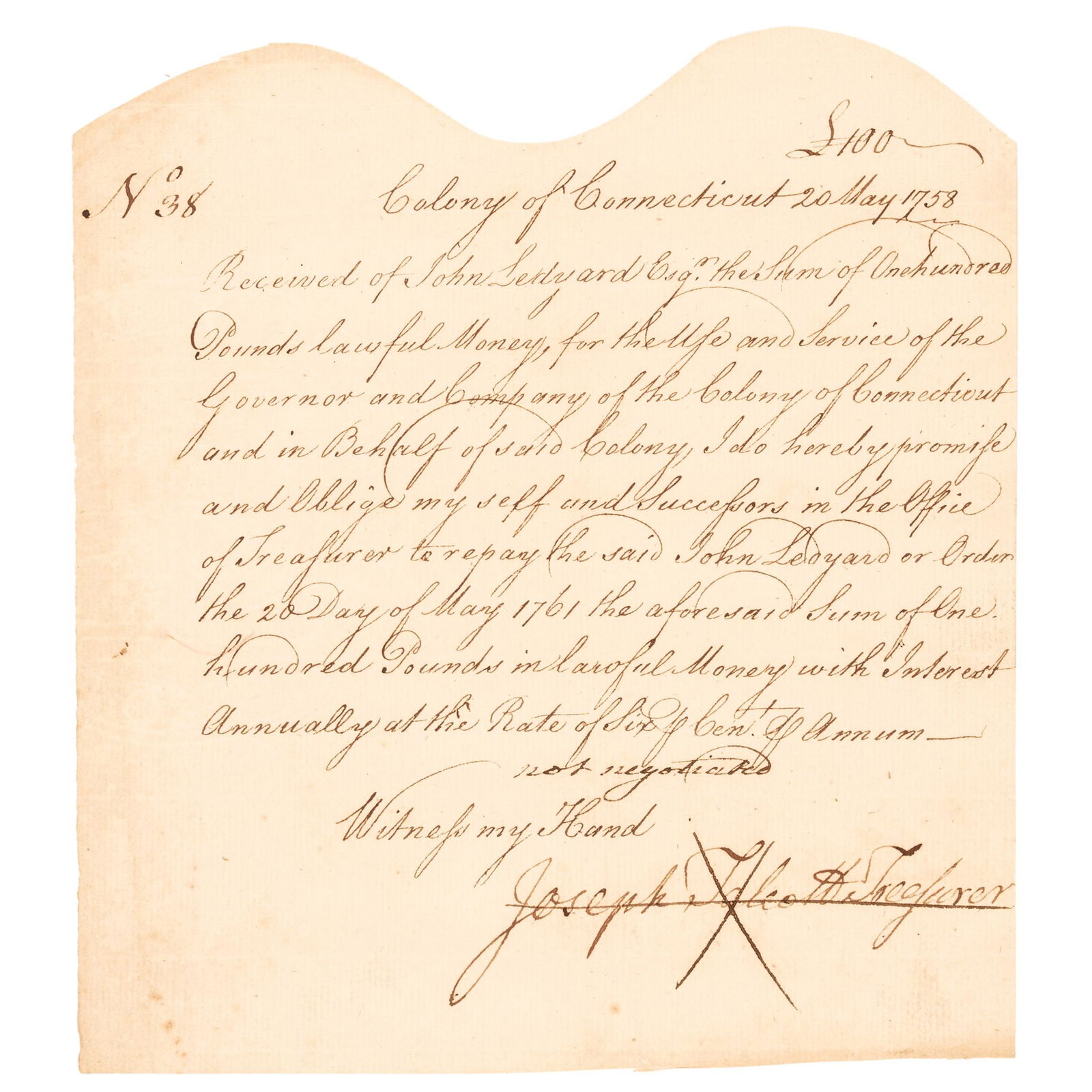 1758 RARE FRENCH + INDIAN WAR CT.