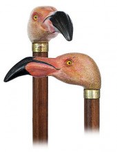 176. PINK FLAMINGO HEAD CANE -