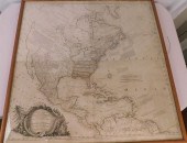 1761 MAP OF NORTH AMERICA BY R