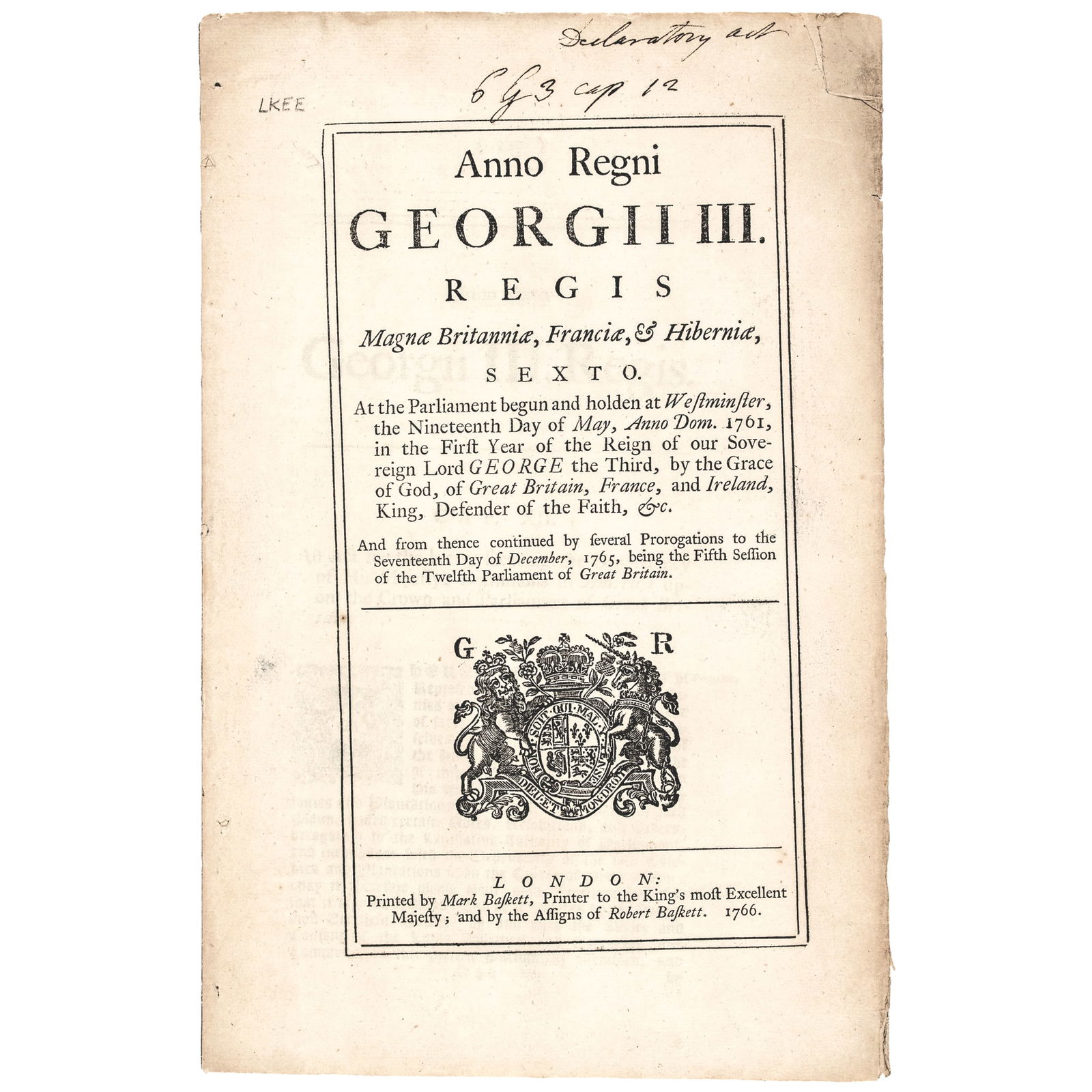 1766-DATED DECLARATORY ACT OF