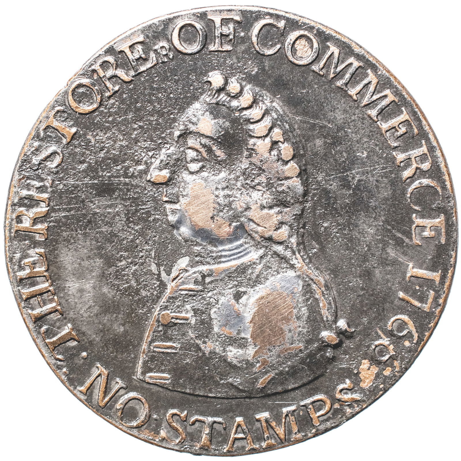1766 WILLIAM PITT SILVERED COPPER