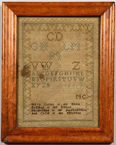 1771 RHODE ISLAND SAMPLER18th