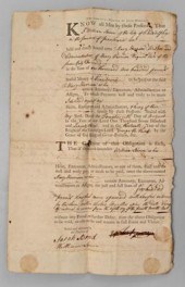 1773 John Dunlap printed bond,