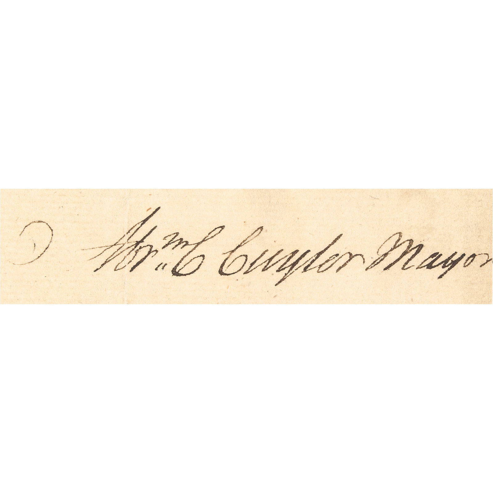 1774 MAYOR ABRAHAM CUYLER SIGNED