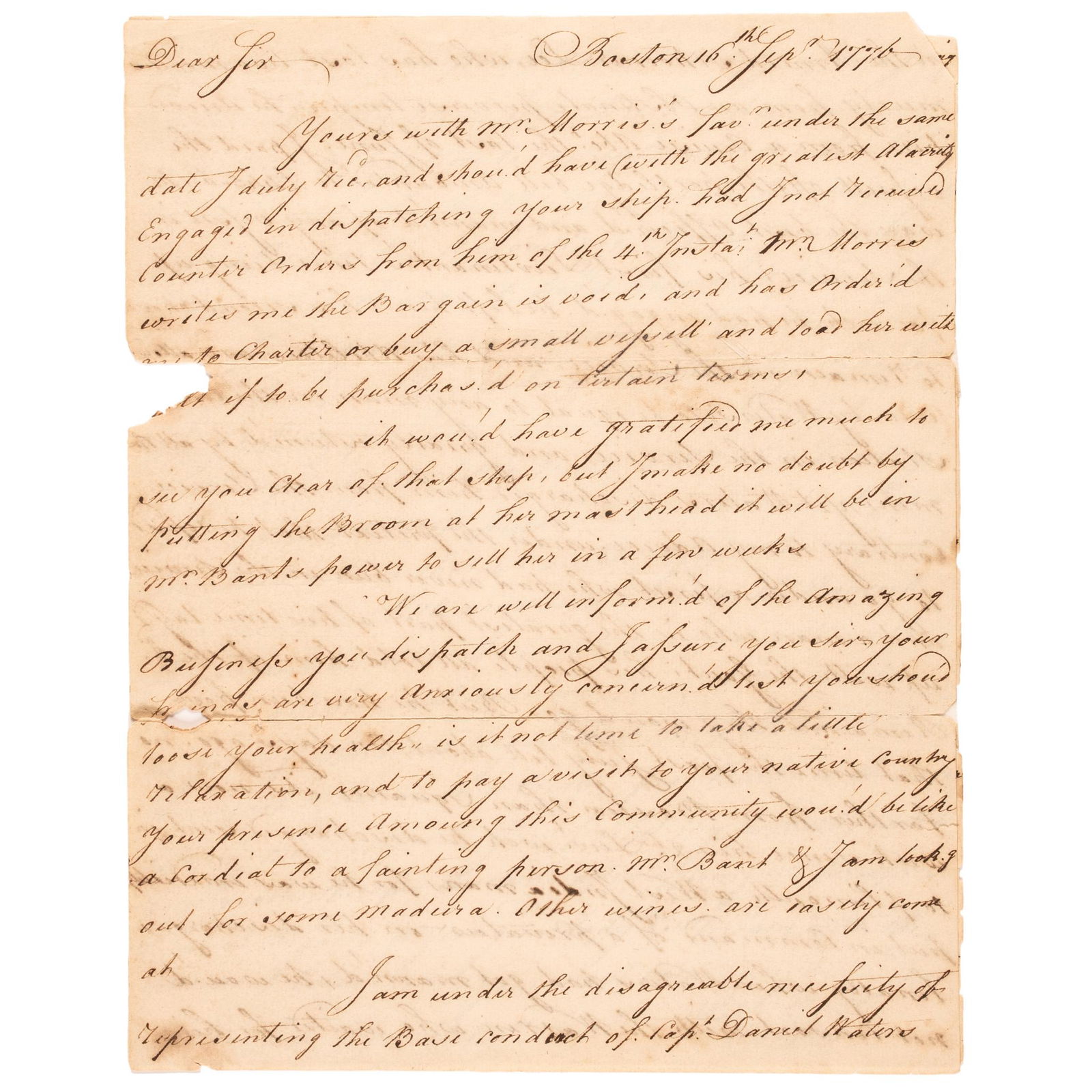 1776 BOSTON CONTINENTAL CONGRESS