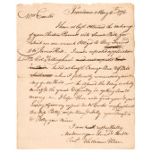 1776 REVOLUTIONARY WAR LETTER