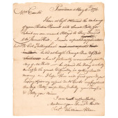 1776 REVOLUTIONARY WAR LETTER