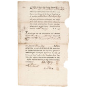 1777 REV. WAR BOND SIGNED JAME