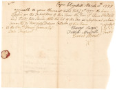 1777 REVOLUTIONARY WAR AUTOGRA