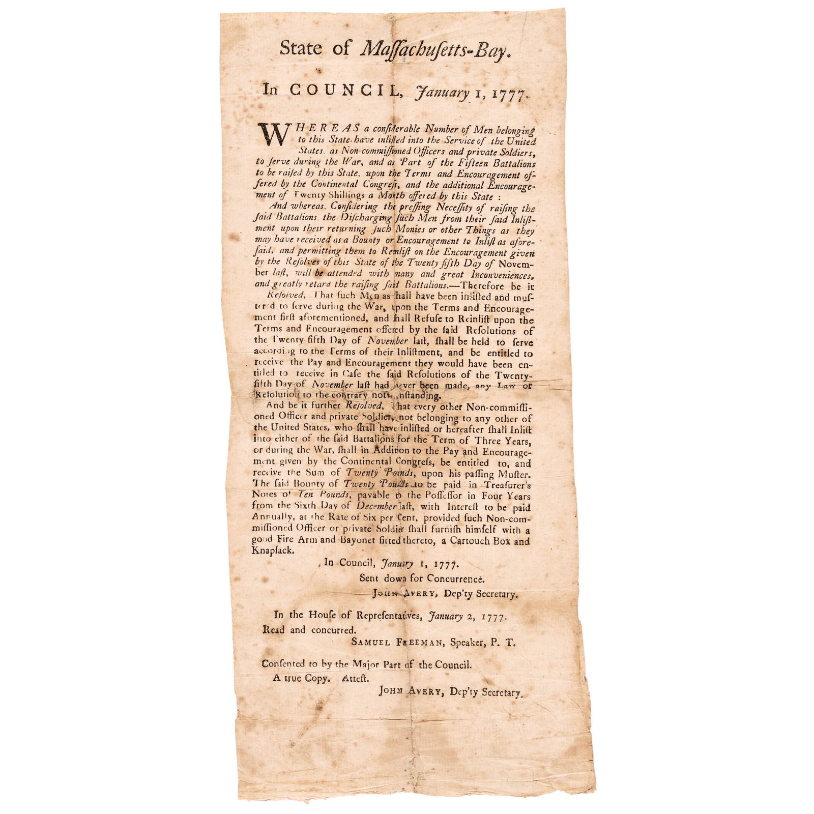 1777 REVOLUTIONARY WAR