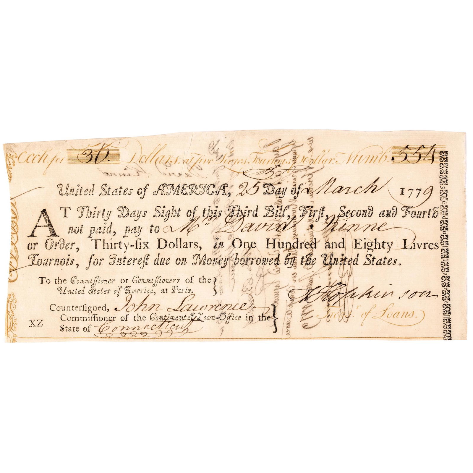 1779 FRANCIS HOPKINSON + WILLIAM