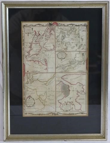1780 COLORED MAP DEPICTING THE