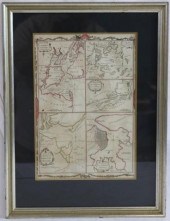 1780 COLORED MAP DEPICTING THE
