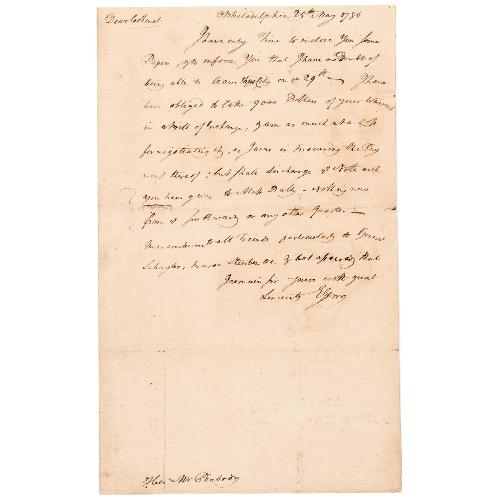 1780 ELBRIDGE GERRY ALS, DECL. OF