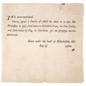 1780 RARE REVOLUTIONARY WAR SO