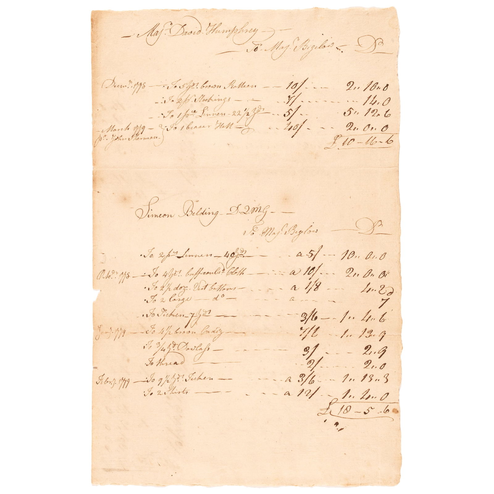 1780 REVOLUTIONARY WAR DOCUMENT,