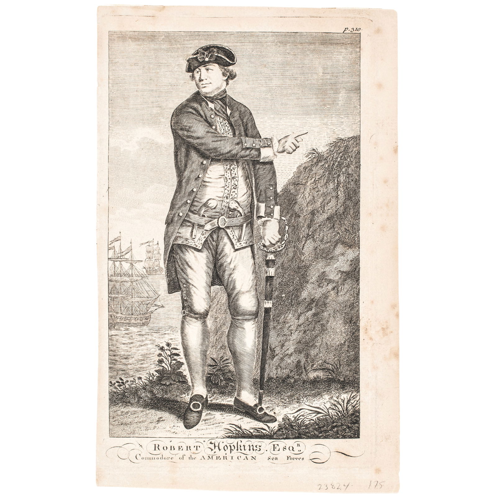 (1780) REVOLUTIONARY WAR ENGRAVING,