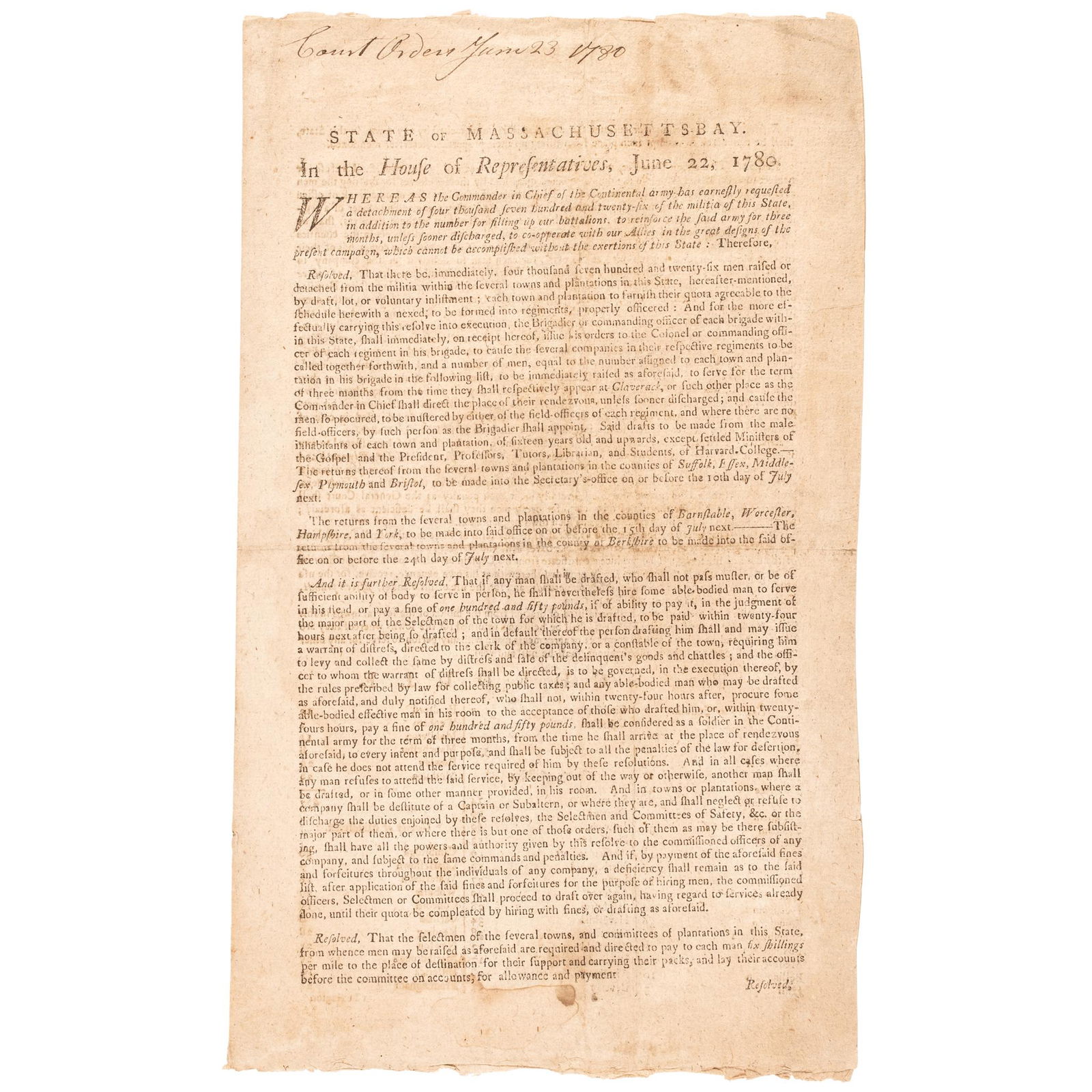 1780 REVOLUTIONARY WAR, JOHN
