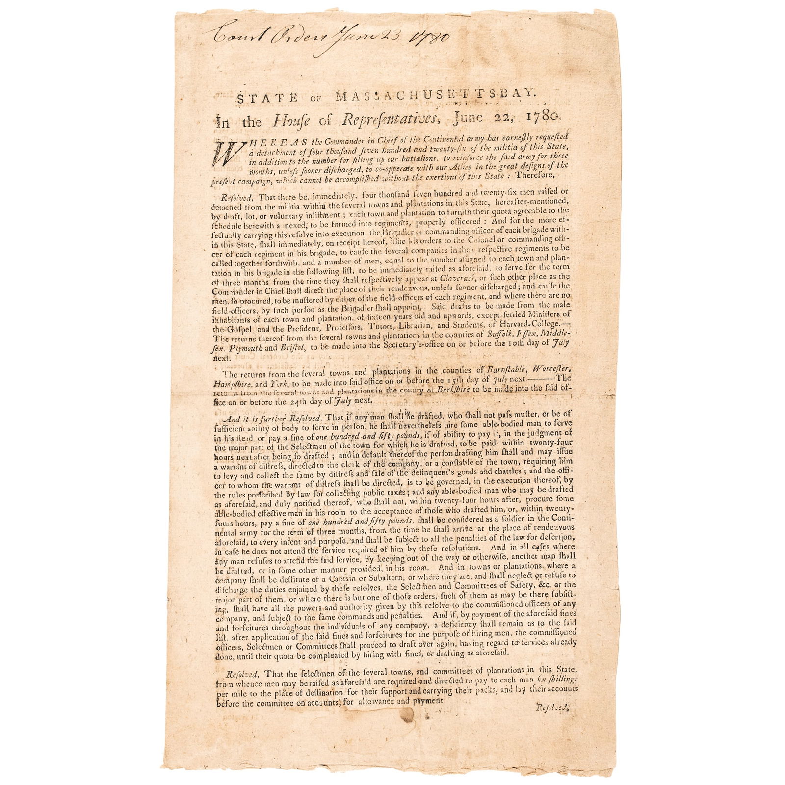 1780 REVOLUTIONARY WAR, JOHN
