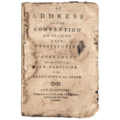1781 IMPRINT, THE CONVENTION F