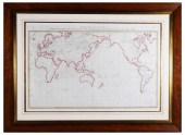 1781 MAP, VOYAGES OF CAPTAIN J