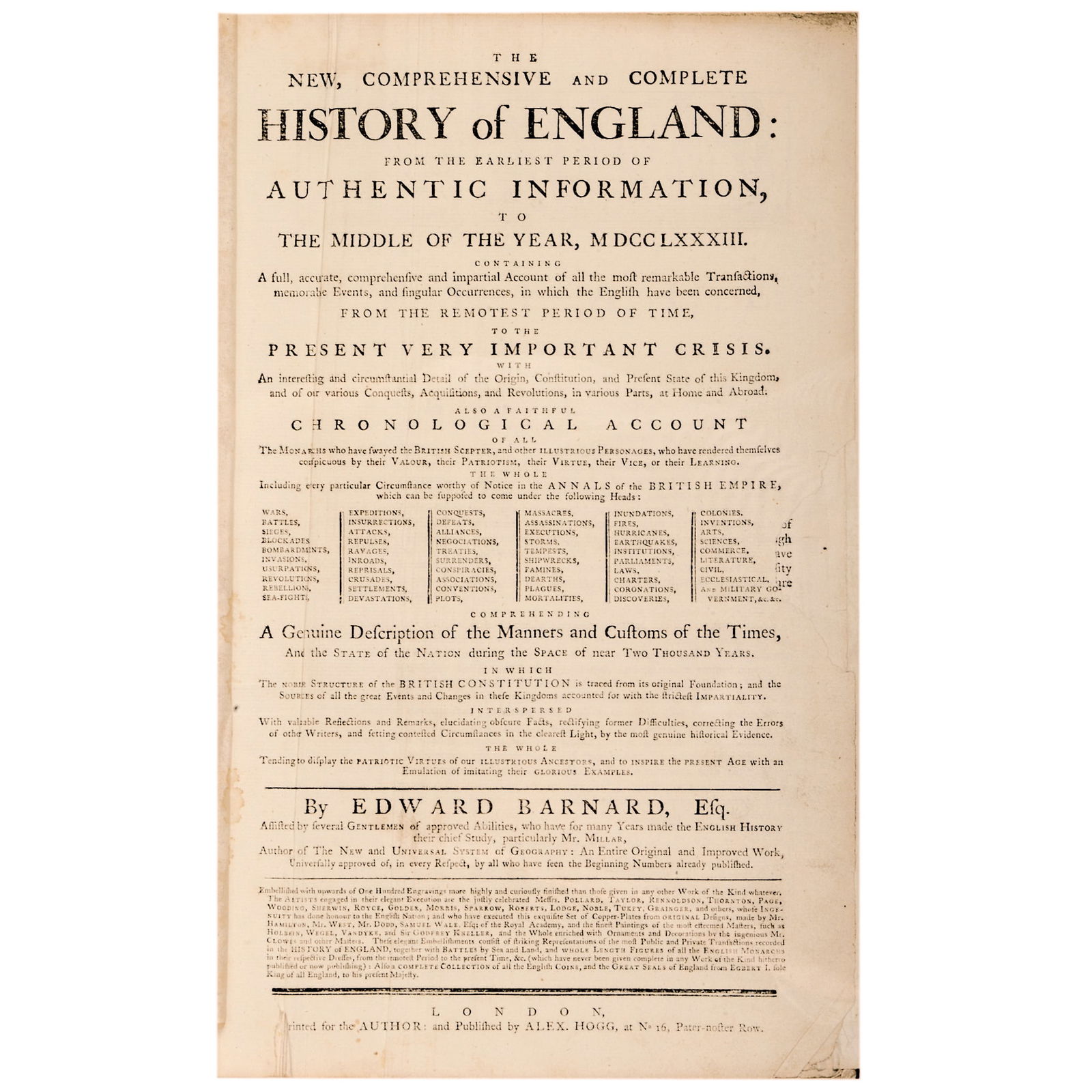 1783-DATED, HIGHLY ILLUSTRATED,