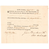 1783 RECEIPT FOR FIREWOOD FOR