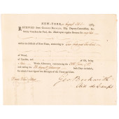 1783 RECEIPT FOR FIREWOOD FOR