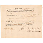 1783 RECEIPT FOR FIREWOOD FOR