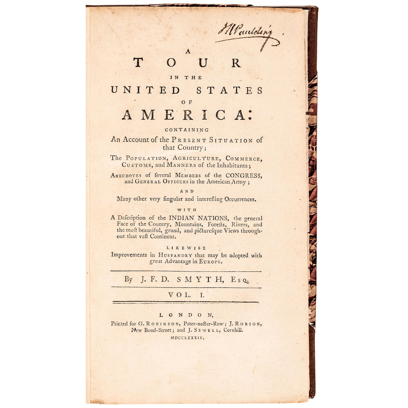 1784 FIRST EDITION BOOK, A TOUR