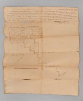 1784 hand-drawn Virginia map,