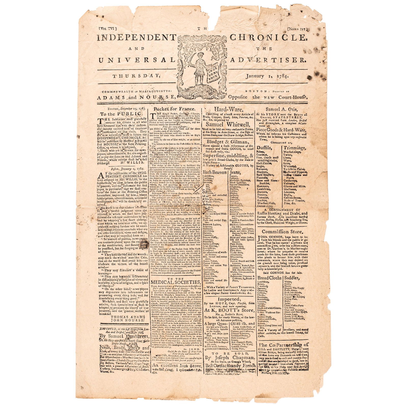 (1784) INDEPENDENT CHRONICAL AND