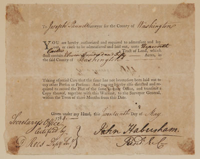 1784 Southern Bounty Warrant