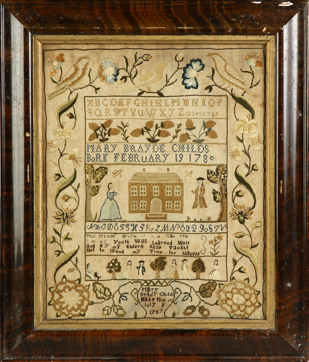 1787 American Sampler Bottom reads: