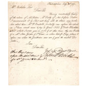 1787 FINANCIAL LETTER FROM JOH