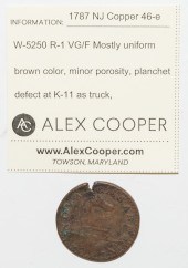 1787 NEW JERSEY COPPER 46-E W-