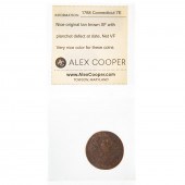 1788 CONNECTICUT COPPER 7-E XF