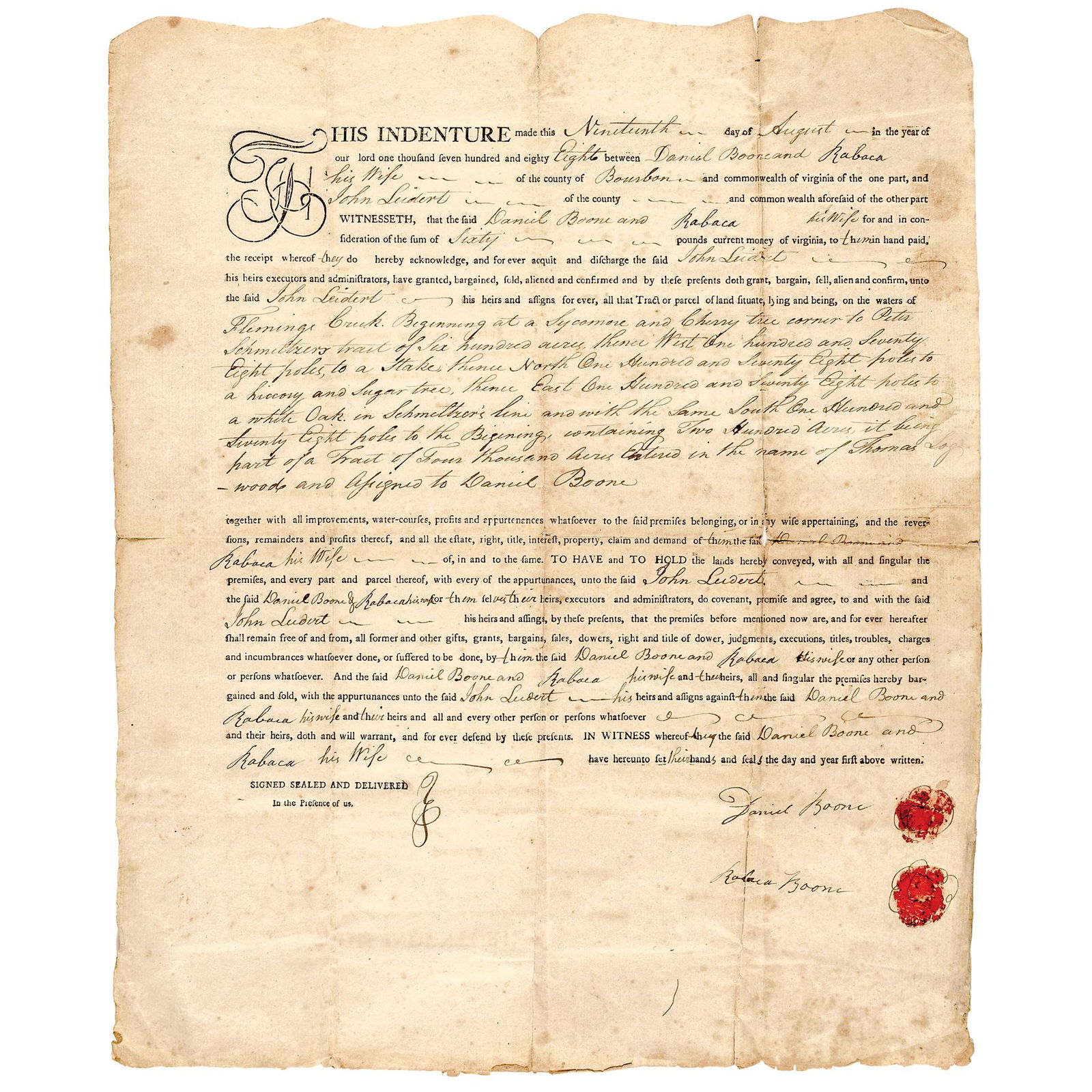 1788-DATED FRONTIERSMAN DANIEL