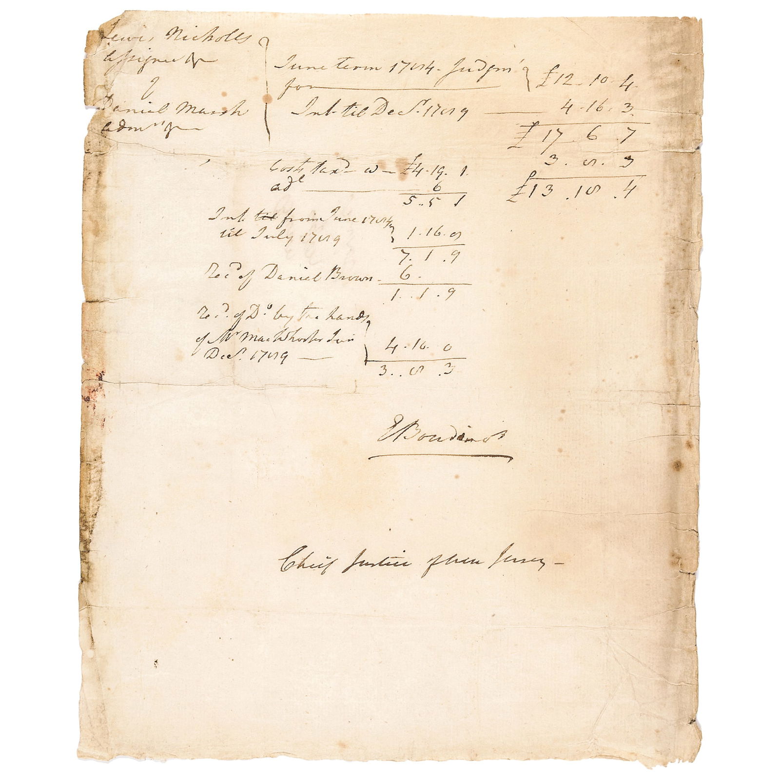 1789 ELISHA BOUDINOT AUTOGRAPH