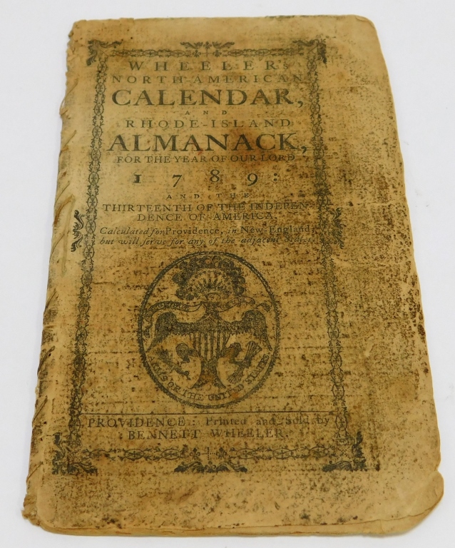 1789 NORTH AMERICAN CALENDAR