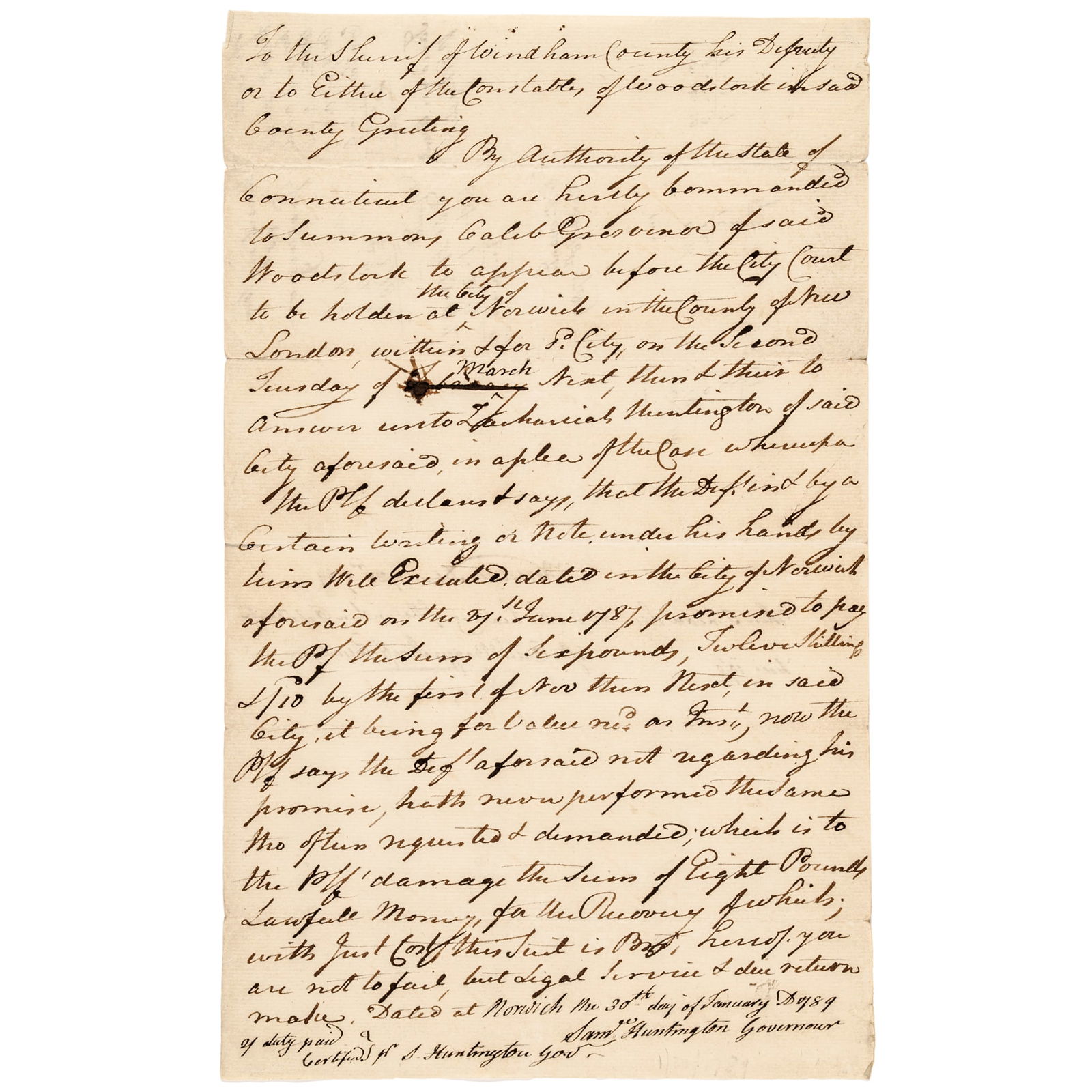 1789 SIGNER OF THE DECLARATION